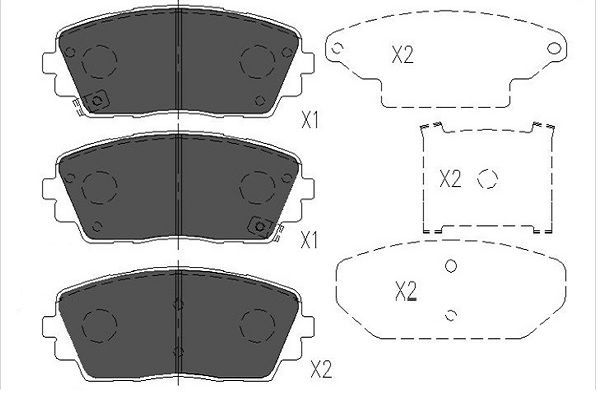 KAVO PARTS Комплект тормозных колодок, дисковый тормоз KBP-3040